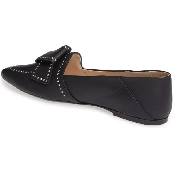 imageFSJ Women Trendy Point Toe Studs Loafer Flats Slip On Low Heels Pumps Bowknot Comfort Casual Formal Dress Shoes Size 415 USBlack