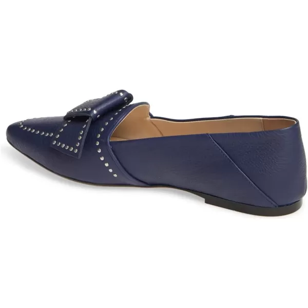imageFSJ Women Trendy Point Toe Studs Loafer Flats Slip On Low Heels Pumps Bowknot Comfort Casual Formal Dress Shoes Size 415 USBlue