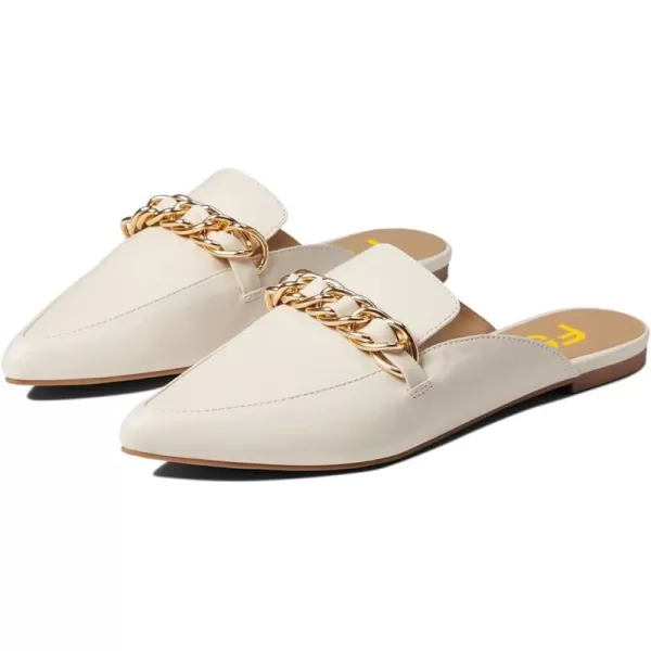 imageFSJ Women Fashion Closed Pointed Toe Chain Flat Mules Comfy Slip On Casual Backless Loafers Slides Shoes Size 415 USBeige