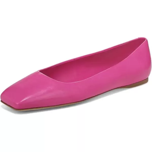 imageFSJ Women Square Closed Toe Flats Comfortable Soft Leather Ballet Flats Solid Slip On Daily Office Casual Shoes Size 415 USHot Pink