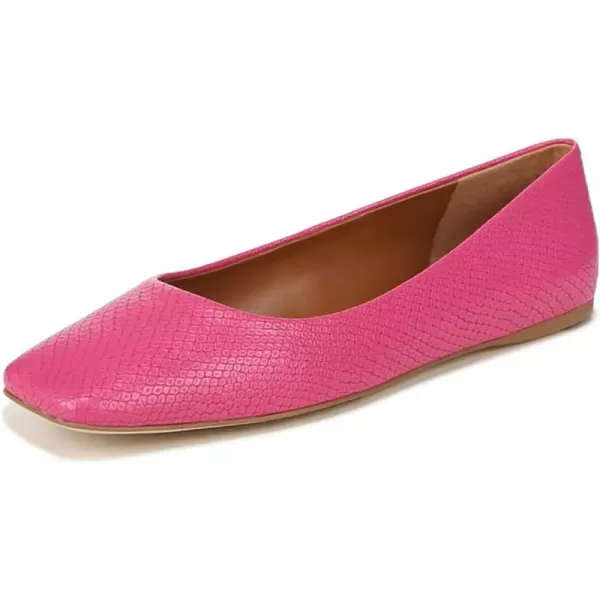 imageFSJ Women Square Closed Toe Flats Comfortable Soft Leather Ballet Flats Solid Slip On Daily Office Casual Shoes Size 415 USHot Pink Embossing