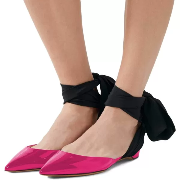 imageFSJ Women Ankle Wrap Lace Up Flat Shoes Pointed Toe Low Heel Dorsay Slingback Dancing Party Dress Pumps Size 415 USDark Blue
