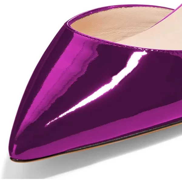 imageFSJ Women Ankle Wrap Lace Up Flat Shoes Pointed Toe Low Heel Dorsay Slingback Dancing Party Dress Pumps Size 415 USPurple
