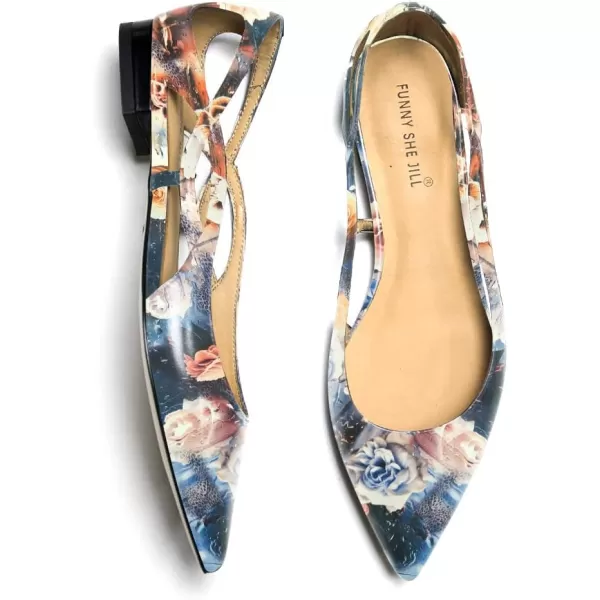 imageFSJ Women Classic Pointed Toe Flats Block Low Heel Pumps Irregular Cutout Slip on Shoes for Office Outfit Size 415 USBlossom