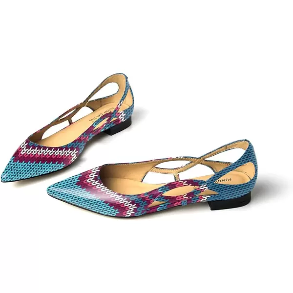 imageFSJ Women Classic Pointed Toe Flats Block Low Heel Pumps Irregular Cutout Slip on Shoes for Office Outfit Size 415 USKnittle