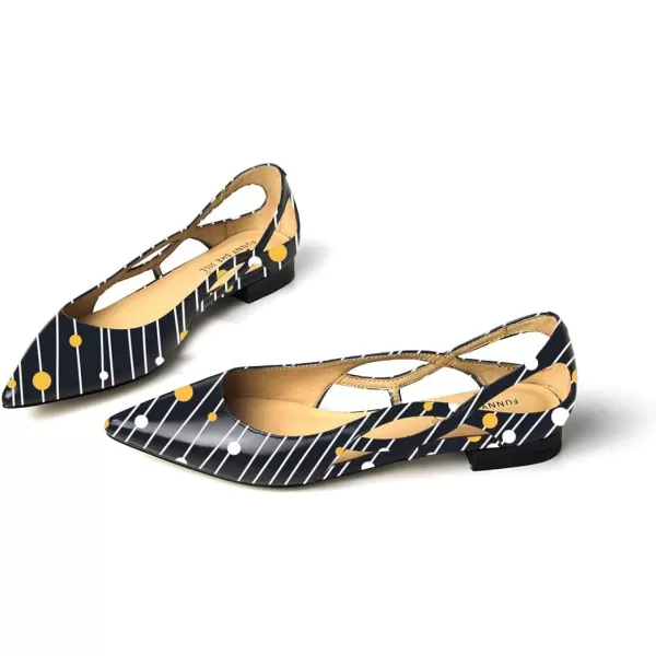 imageFSJ Women Classic Pointed Toe Flats Block Low Heel Pumps Irregular Cutout Slip on Shoes for Office Outfit Size 415 USPlanet