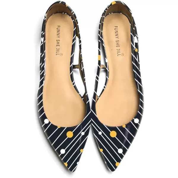imageFSJ Women Classic Pointed Toe Flats Block Low Heel Pumps Irregular Cutout Slip on Shoes for Office Outfit Size 415 USPlanet