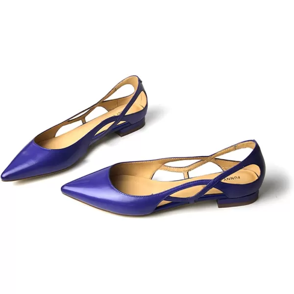 imageFSJ Women Classic Pointed Toe Flats Block Low Heel Pumps Irregular Cutout Slip on Shoes for Office Outfit Size 415 USPurple