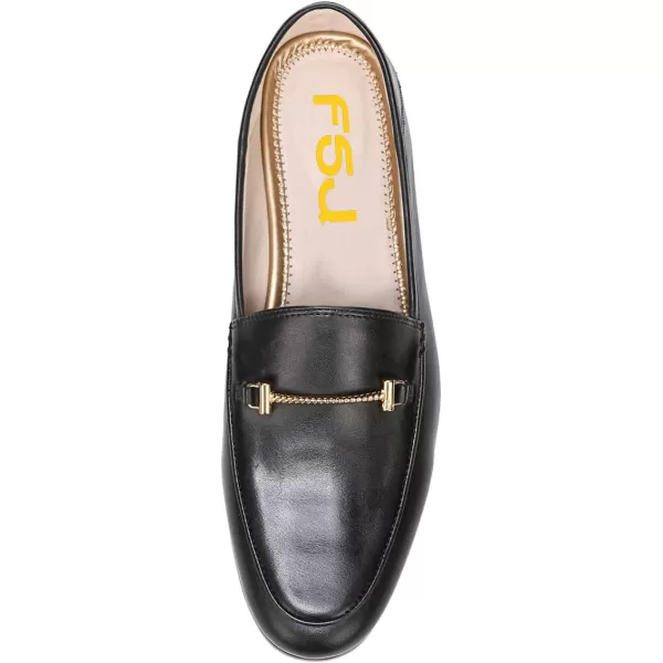 imageFSJ Women Classic Round Toe Flats Pumps Low Heels Slip On Loafers Comfortable Shoes Size 415 USBlack