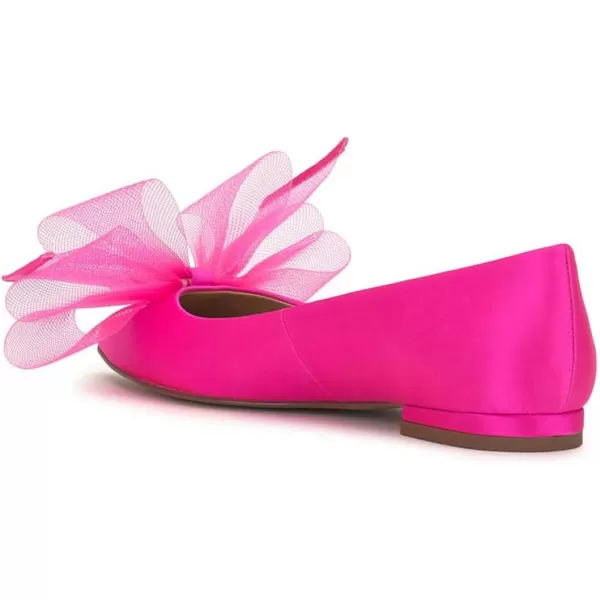 imageFSJ Women Classy Mesh Bowknot Ballet Flats Closed Toe Girls Daily Cozy Comfort Slip On Low Heel Dress Shoes Size 415 USHot Pink