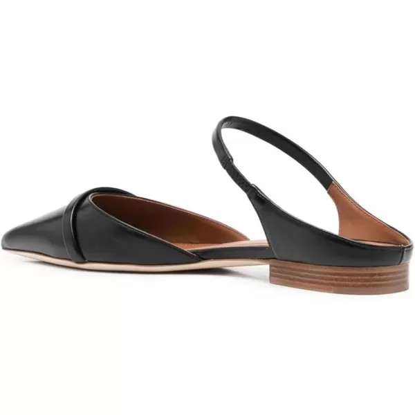 imageFSJ Women Closed Pointed Toe Flat Sandals with Strap Backless Slip On Cute Slides Ladies Casual Mules Comfortable Low heel Shoes Size 416 USBlack