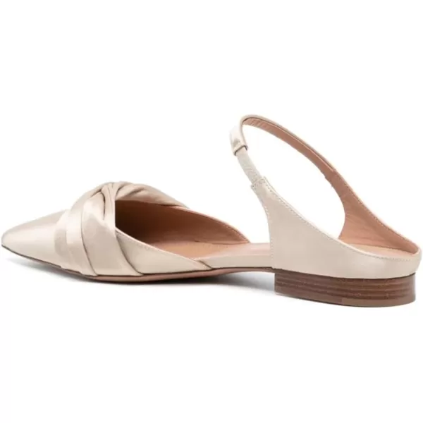 imageFSJ Women Closed Pointed Toe Flat Sandals with Strap Backless Slip On Cute Slides Ladies Casual Mules Comfortable Low heel Shoes Size 416 USChampagne Satin