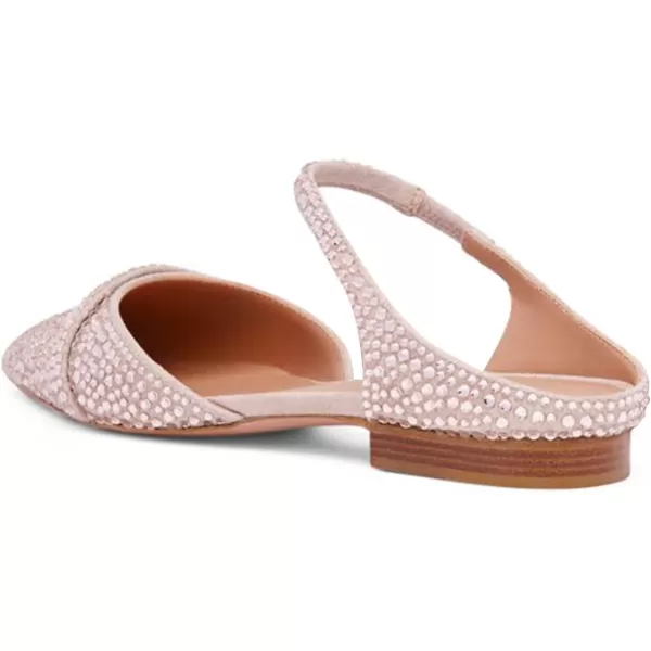 imageFSJ Women Closed Pointed Toe Flat Sandals with Strap Backless Slip On Cute Slides Ladies Casual Mules Comfortable Low heel Shoes Size 416 USPink Crystals