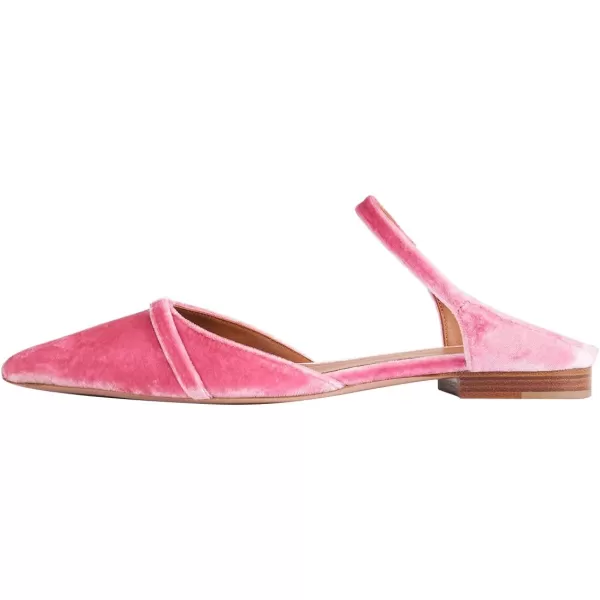 imageFSJ Women Closed Pointed Toe Flat Sandals with Strap Backless Slip On Cute Slides Ladies Casual Mules Comfortable Low heel Shoes Size 416 USPink Velvet