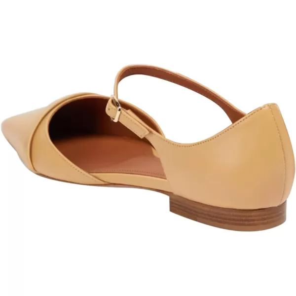 imageFSJ Women Closed Pointed Toe Flat Sandals with Strap Backless Slip On Cute Slides Ladies Casual Mules Comfortable Low heel Shoes Size 416 USWheat