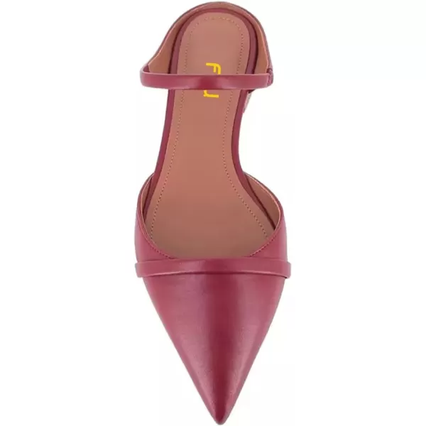 imageFSJ Women Closed Pointed Toe Flat Sandals with Strap Backless Slip On Cute Slides Ladies Casual Mules Comfortable Low heel Shoes Size 416 USWinered