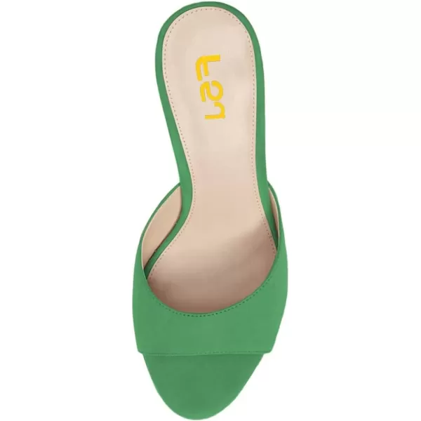 imageFSJ Women Comfort Low Heel Sandals Mules Peep Toe Slide Slip On Crystal Summer Wedding Dress Pump Shoes 415 M USGreen Diamond