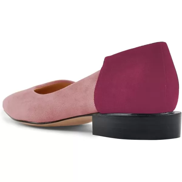 imageFSJ Women Comfortable Pointed Toe Low Heel Flat Pumps Slip On Loafers Casual Formal Dress Shoes Size 415 USPink
