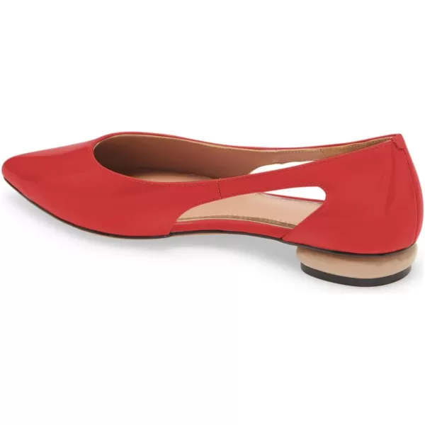 imageFSJ Women Stylish Bunished Flats Cut Out Fashion Flat Comfort Slip On Ballet Flat Walking Casual Dress Office Shoes Size 415 USRed