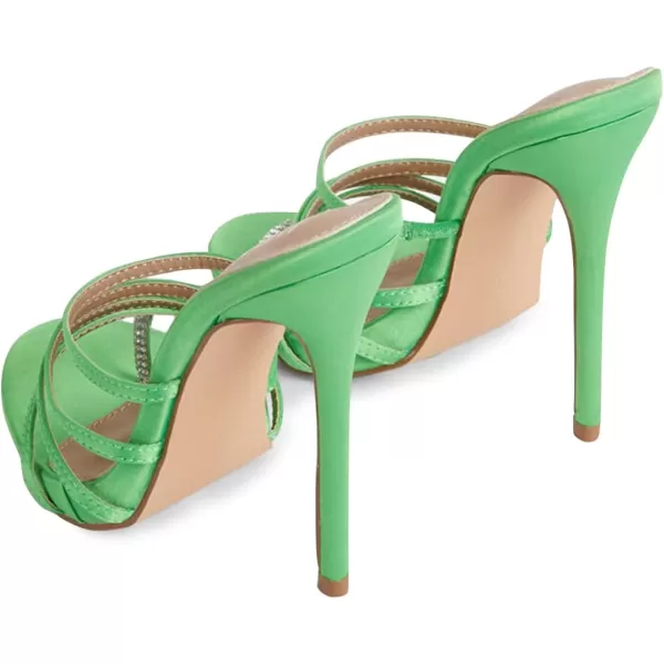 imageFSJ Women Stylish Rhinestones Open Toe Ring Mules Flip Flops Slip on Thong Slipper Backless Stiletto High Heel Sandals Party Dress Shoes Size 415 USGreen