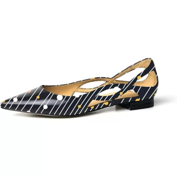 imageFSJ Women Classic Pointed Toe Flats Block Low Heel Pumps Irregular Cutout Slip on Shoes for Office Outfit Size 415 USPlanet