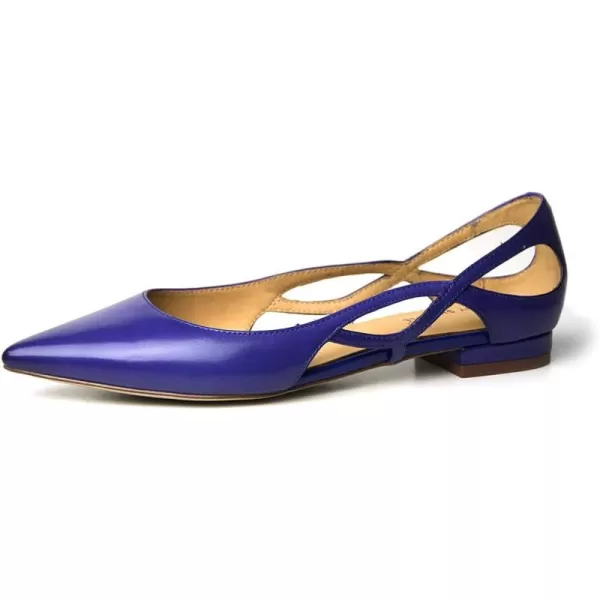 imageFSJ Women Classic Pointed Toe Flats Block Low Heel Pumps Irregular Cutout Slip on Shoes for Office Outfit Size 415 USPurple