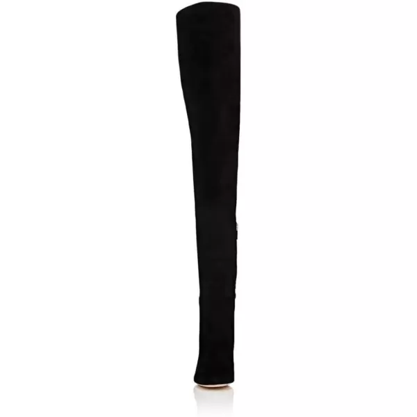imageFSJ Women Chic Faux Suede Knee High Long Boots Pointed Toe Side Zipper High Heel Shoes Size 415 USBlack