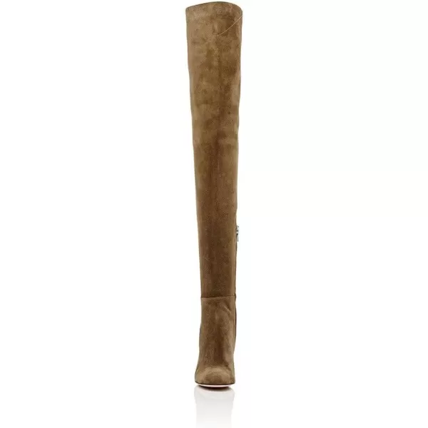 imageFSJ Women Chic Faux Suede Knee High Long Boots Pointed Toe Side Zipper High Heel Shoes Size 415 USBrown