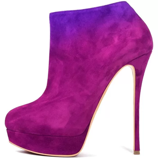 imageFSJ Women Fashion Super High Stiletto Heel Pumps Closed Round Toe Zipper Platforms Dress Party ShoesHot Pink
