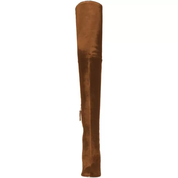 imageFSJ Women Over The Knee Boots Stiletto High Heels Pointed Toe Thigh High Boots Lace Up Stretch Zipper Shoe Size 415 M USBrown