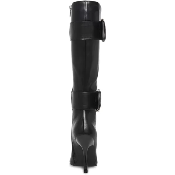 imageFSJ Women Stylish Thigh High Heel Boot Pointed Toe Stiletto Over the Knee High Boots with Zipper Fashion Metal Buckle Winter Long Boots Size 415 USBlack
