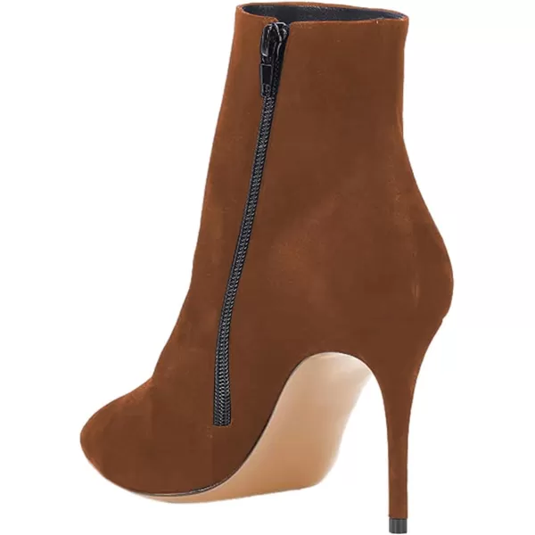 imageFSJ Women Trendy Thin High Heel Ankle Boots Pointed Toe Stiletto Booties Side Zipper Shoes Size 415 USSienna