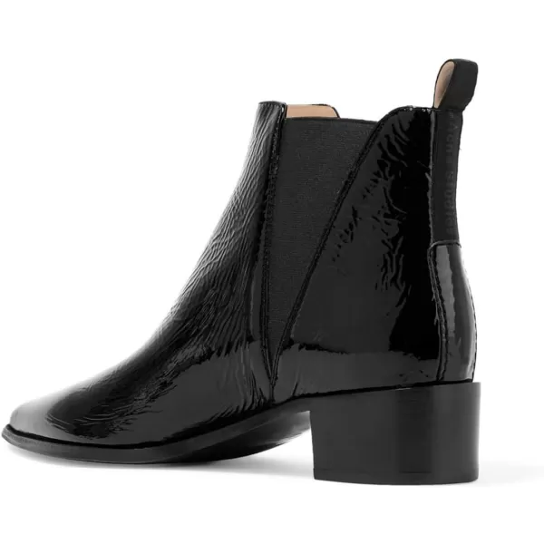 imageWomen Chic Closed Toe Waterproof Chelsea Ankle Boots Chunky Low Heels Comfortable Shoes Size 415 USBlack