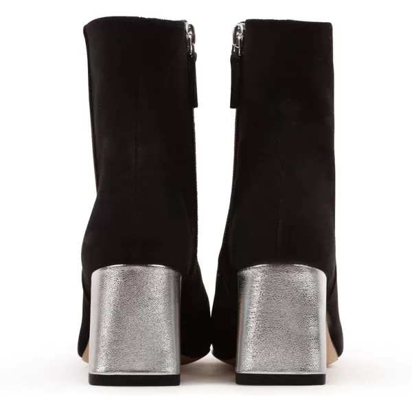 imageFSJ Women Boots Comfy Zipper Medium Chunky Heels Square Toe Sexy Pull On Party Shoes Size 415 M USBlackfaux Suede