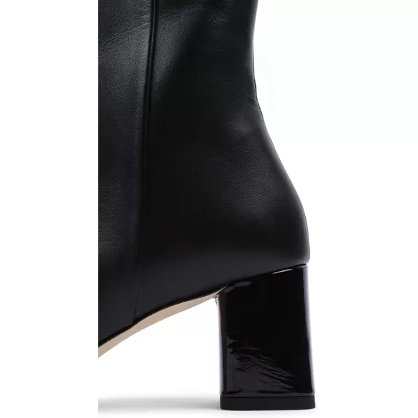 imageFSJ Women Boots Comfy Zipper Medium Chunky Heels Square Toe Sexy Pull On Party Shoes Size 415 M USBlacksynthetic Leather