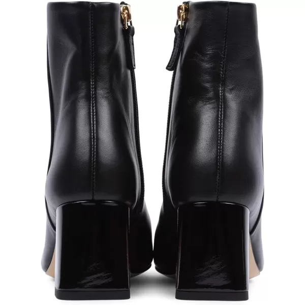 imageFSJ Women Boots Comfy Zipper Medium Chunky Heels Square Toe Sexy Pull On Party Shoes Size 415 M USBlacksynthetic Leather