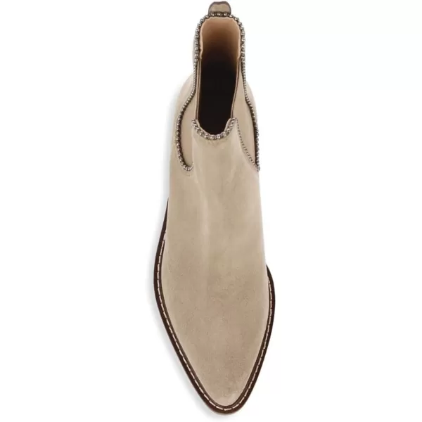 imageFSJ Women Chelsea Ankle Boots Closed Toe Chunky Block Low Heels Pull On Waterproof Shoes Size 415 USBeige