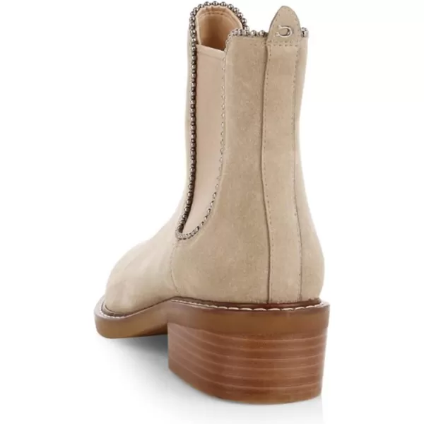 imageFSJ Women Chelsea Ankle Boots Closed Toe Chunky Block Low Heels Pull On Waterproof Shoes Size 415 USBeige