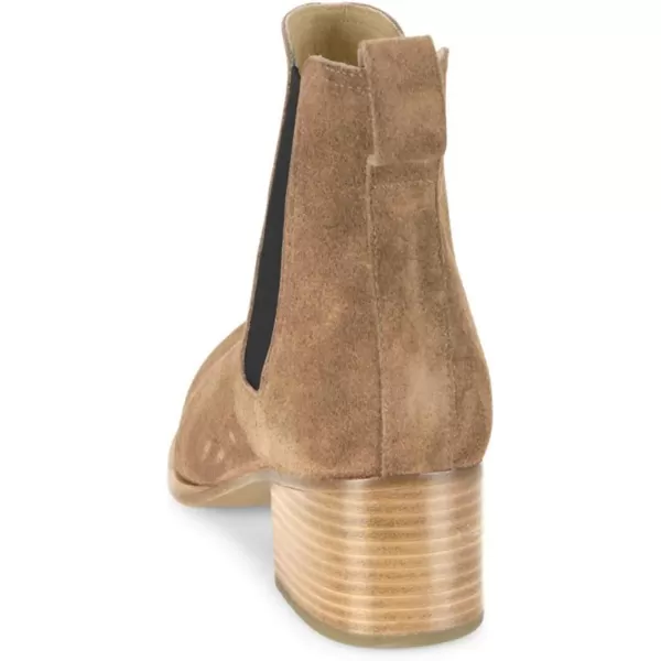 imageFSJ Women Chelsea Ankle Boots Closed Toe Chunky Block Low Heels Pull On Waterproof Shoes Size 415 USCamel