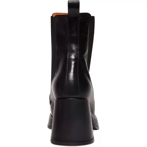 imageFSJ Women Fashion Round Toe Block Chunky High Heel Ankle Boots Elastic Pull On Casual Walking Shoes Size 415 USBlack
