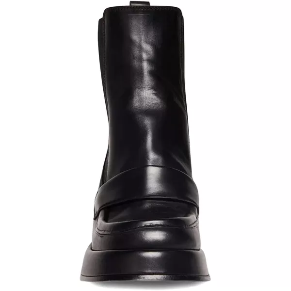 imageFSJ Women Fashion Round Toe Block Chunky High Heel Ankle Boots Elastic Pull On Casual Walking Shoes Size 415 USBlack