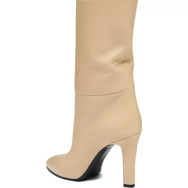 imageFSJ Women Thick High Heel Over The Knee Boots Pointed Toe Pull On Winter Dress Long Boots Shoes Size 415 USBeige