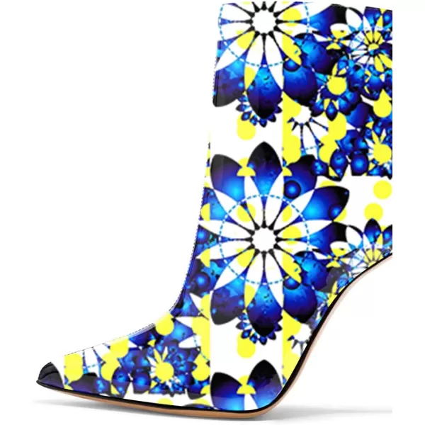 imageFSJ Women Trendy Pointed Toe Ankle Boot Block Chunky Gold High Heel Bootie Party Prom Shoes with Zipper Size 415 USBlooming