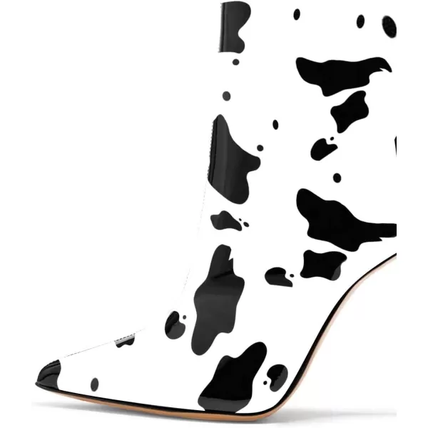 imageFSJ Women Trendy Pointed Toe Ankle Boot Block Chunky Gold High Heel Bootie Party Prom Shoes with Zipper Size 415 USCow