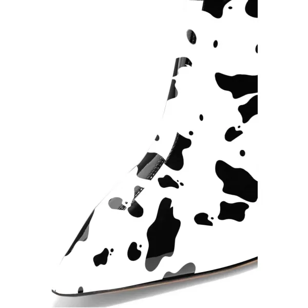 imageFSJ Women Trendy Pointed Toe Ankle Boot Block Chunky Gold High Heel Bootie Party Prom Shoes with Zipper Size 415 USCow