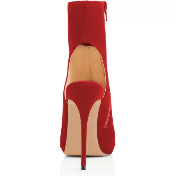 imageWomen Peep Toe Slingback High Heels Sandals Fringed Ankle Booties Chic Stilettos Tassels Shoes Size 415 USCrimson