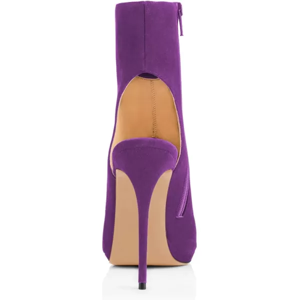 imageWomen Peep Toe Slingback High Heels Sandals Fringed Ankle Booties Chic Stilettos Tassels Shoes Size 415 USDarkviolet