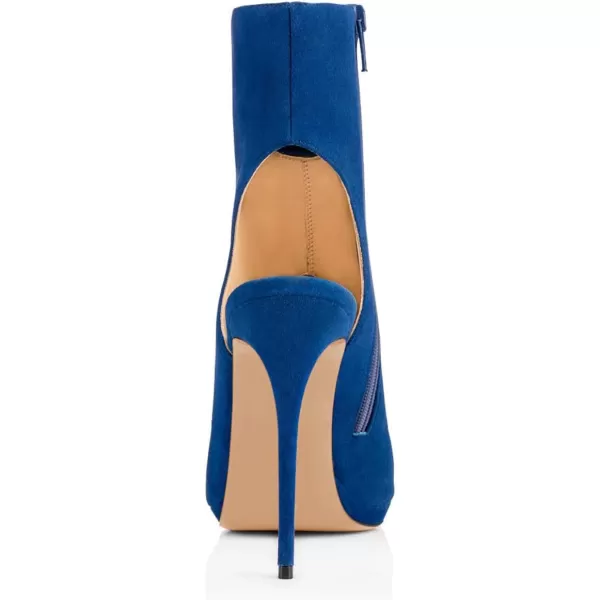 imageWomen Peep Toe Slingback High Heels Sandals Fringed Ankle Booties Chic Stilettos Tassels Shoes Size 415 USRoyal Blue