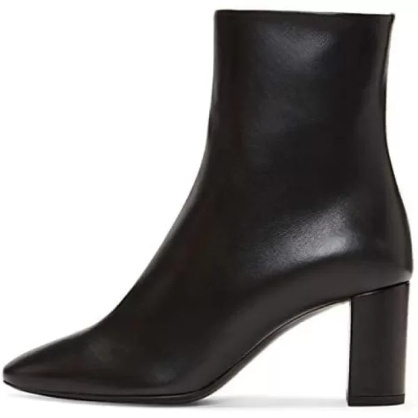 imageFSJ Women Basic Chunky Heel Ankle Boot Closed Toe WaterProof Casual Comfy Shoe Size 415 USBlack