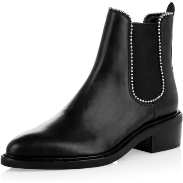imageFSJ Women Chelsea Ankle Boots Closed Toe Chunky Block Low Heels Pull On Waterproof Shoes Size 415 USBlack Chains